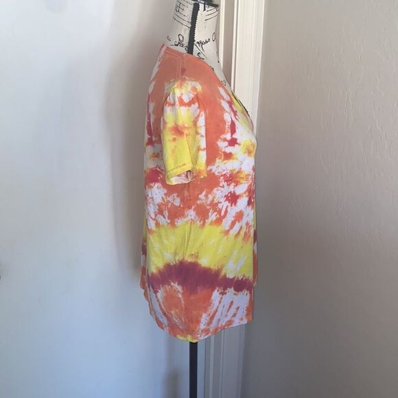 Jurassic Park Tie Dye V-Neck Shirt - Picture 2 of 10